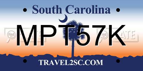 MPT57K South Carolina License Plate