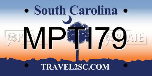 MPTI79 South Carolina License Plate