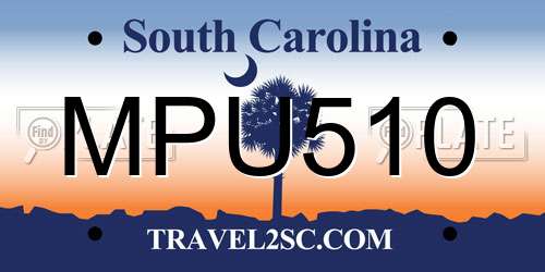 MPU510 South Carolina License Plate