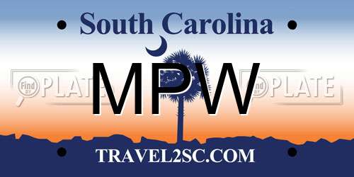 MPW South Carolina License Plate