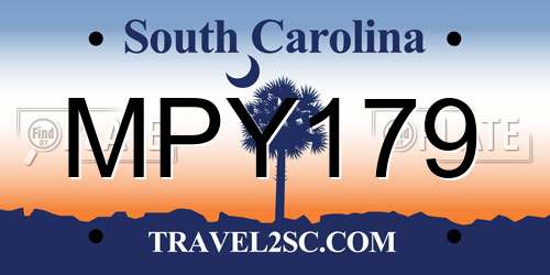 MPY179 South Carolina License Plate