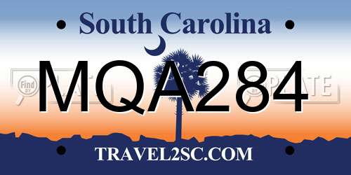 MQA284 South Carolina License Plate