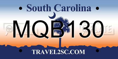 MQB130 South Carolina License Plate