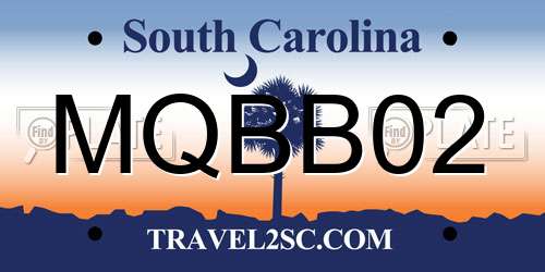 MQBB02 South Carolina License Plate
