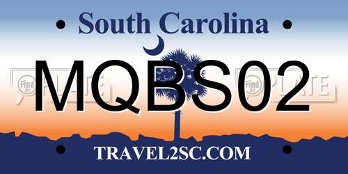 MQBS02 South Carolina License Plate