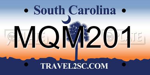 MQM201 South Carolina License Plate
