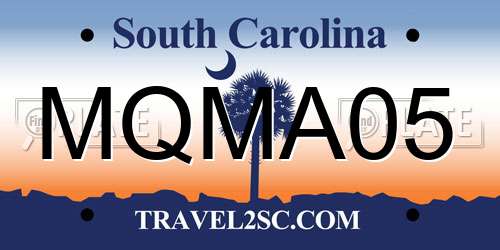 MQMA05 South Carolina License Plate