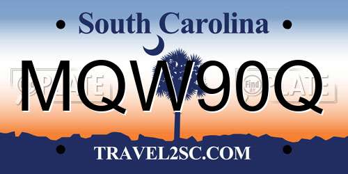 MQW90Q South Carolina License Plate