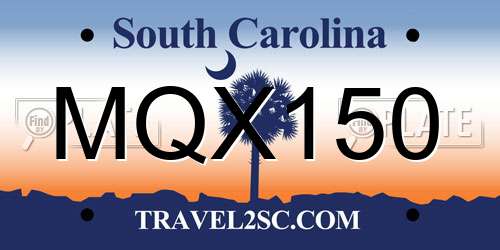 MQX150 South Carolina License Plate