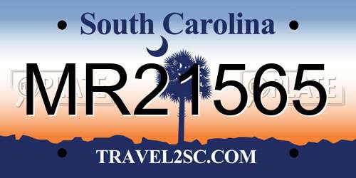 MR21565 South Carolina License Plate