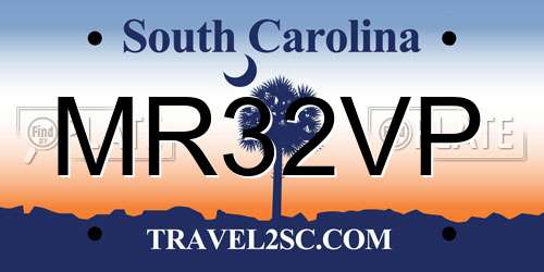 MR32VP South Carolina License Plate