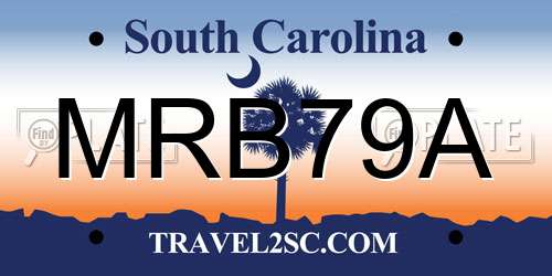 MRB79A South Carolina License Plate
