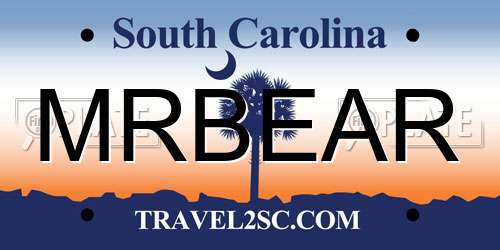 MRBEAR South Carolina License Plate