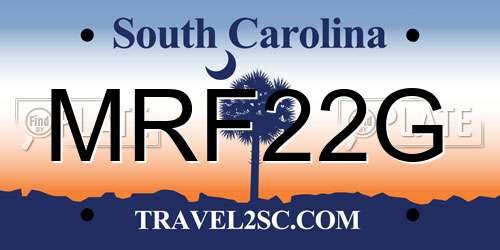 MRF22G South Carolina License Plate