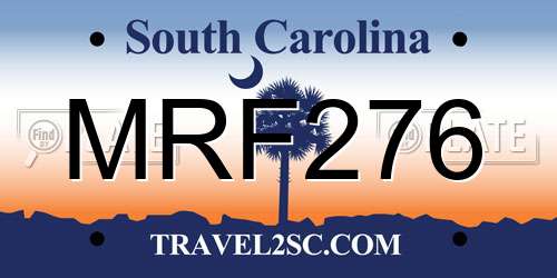 MRF276 South Carolina License Plate