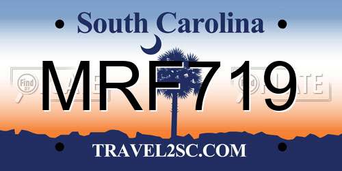 MRF719 South Carolina License Plate