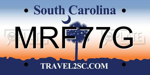 MRF77G South Carolina License Plate