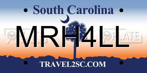 MRH4LL South Carolina License Plate