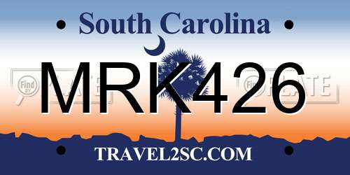 MRK426 South Carolina License Plate