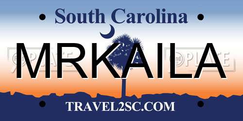 MRKAILA South Carolina License Plate