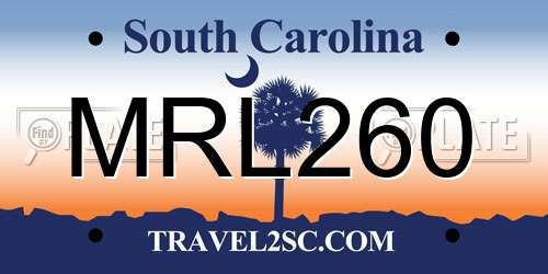 MRL260 South Carolina License Plate