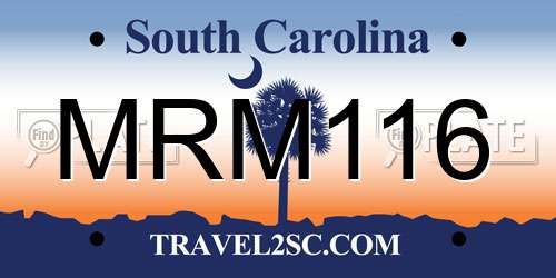 MRM116 South Carolina License Plate