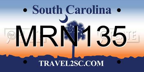 MRN135 South Carolina License Plate