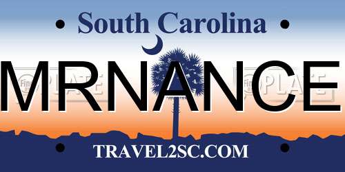 MRNANCE South Carolina License Plate