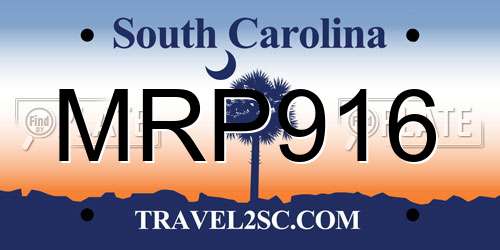 MRP916 South Carolina License Plate
