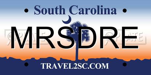 MRSDRE South Carolina License Plate