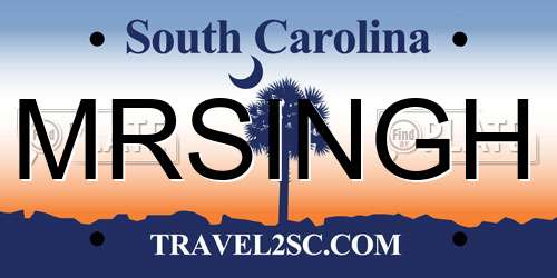 MRSINGH South Carolina License Plate
