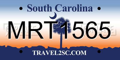 MRT1565 South Carolina License Plate