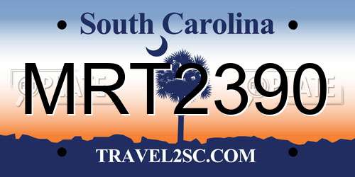 MRT2390 South Carolina License Plate