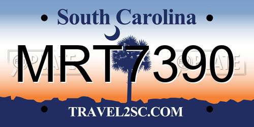 MRT7390 South Carolina License Plate