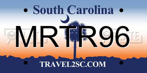 MRTR96 South Carolina License Plate