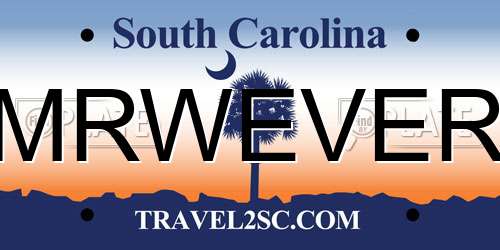 MRWEVER South Carolina License Plate
