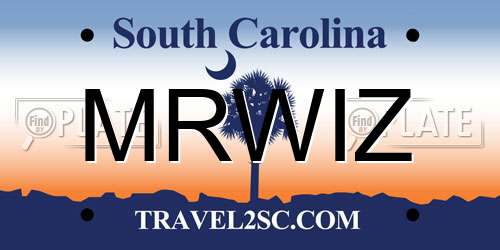 MRWIZ South Carolina License Plate