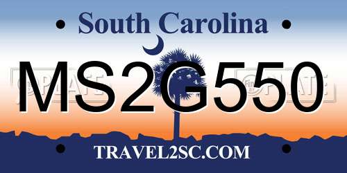 MS2G550 South Carolina License Plate
