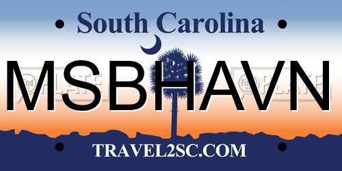 MSBHAVN South Carolina License Plate