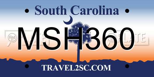 MSH360 South Carolina License Plate