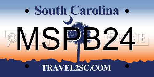 MSPB24 South Carolina License Plate