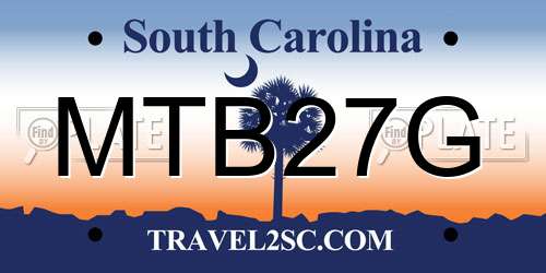 MTB27G South Carolina License Plate