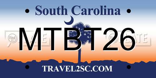 MTBT26 South Carolina License Plate
