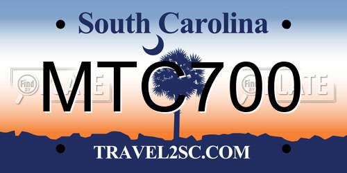MTC700 South Carolina License Plate