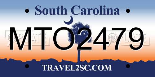 MTO2479 South Carolina License Plate