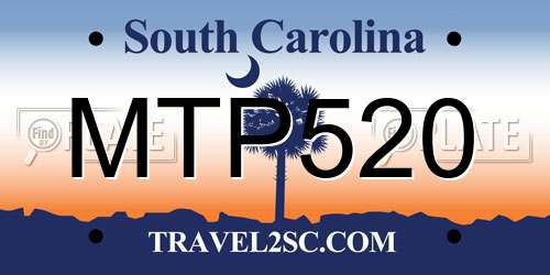 MTP520 South Carolina License Plate