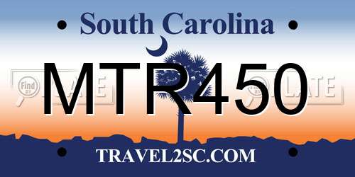 MTR450 South Carolina License Plate