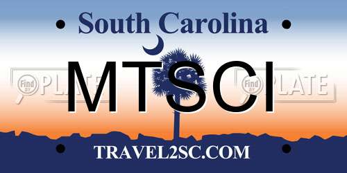 MTSCI South Carolina License Plate