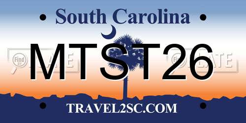 MTST26 South Carolina License Plate