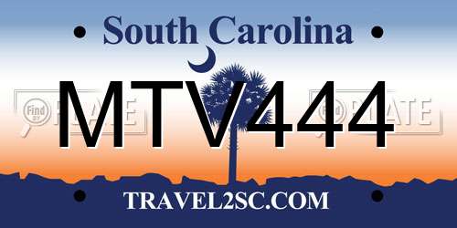 MTV444 South Carolina License Plate